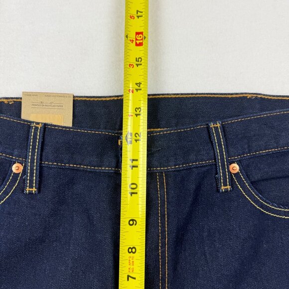 Levis 513 Men's Slim Fit Straight Leg Navy Denim Jeans Size 38x32 Zip Closure NW - Picture 10 of 12